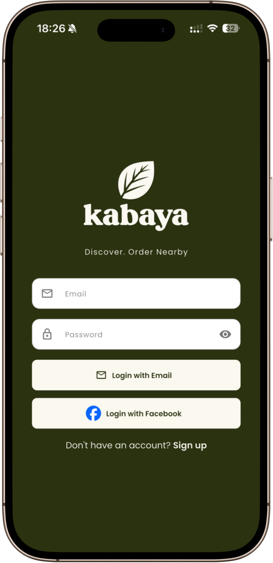 Kabaya app mockup